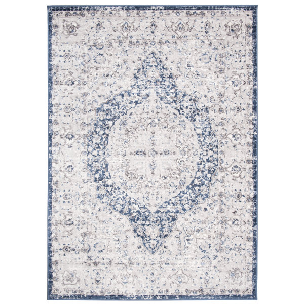 Latitude Vive Turrella Flatweave Grey/Blue Rug Wayfair.co.uk